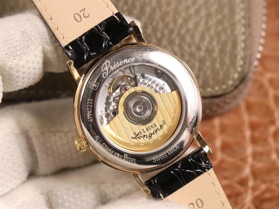 一比一高仿浪琴瑰麗繫列L4.921.2.32.2腕錶 男士自動機械手錶￥3780元-高仿浪琴