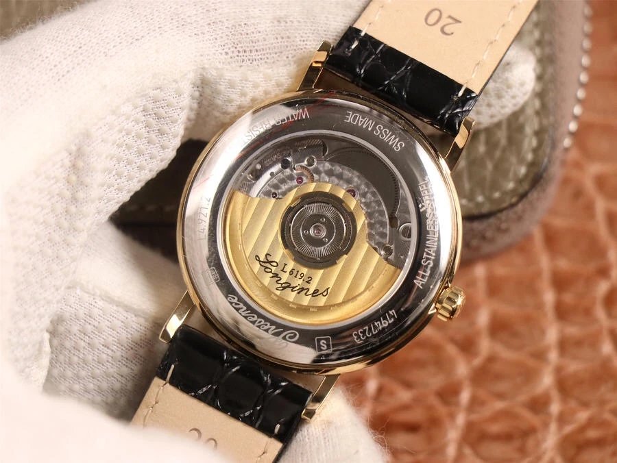 一比一高仿浪琴瑰麗繫列L4.801.2.18.2腕錶 男士自動機械手錶￥3780元-高仿浪琴