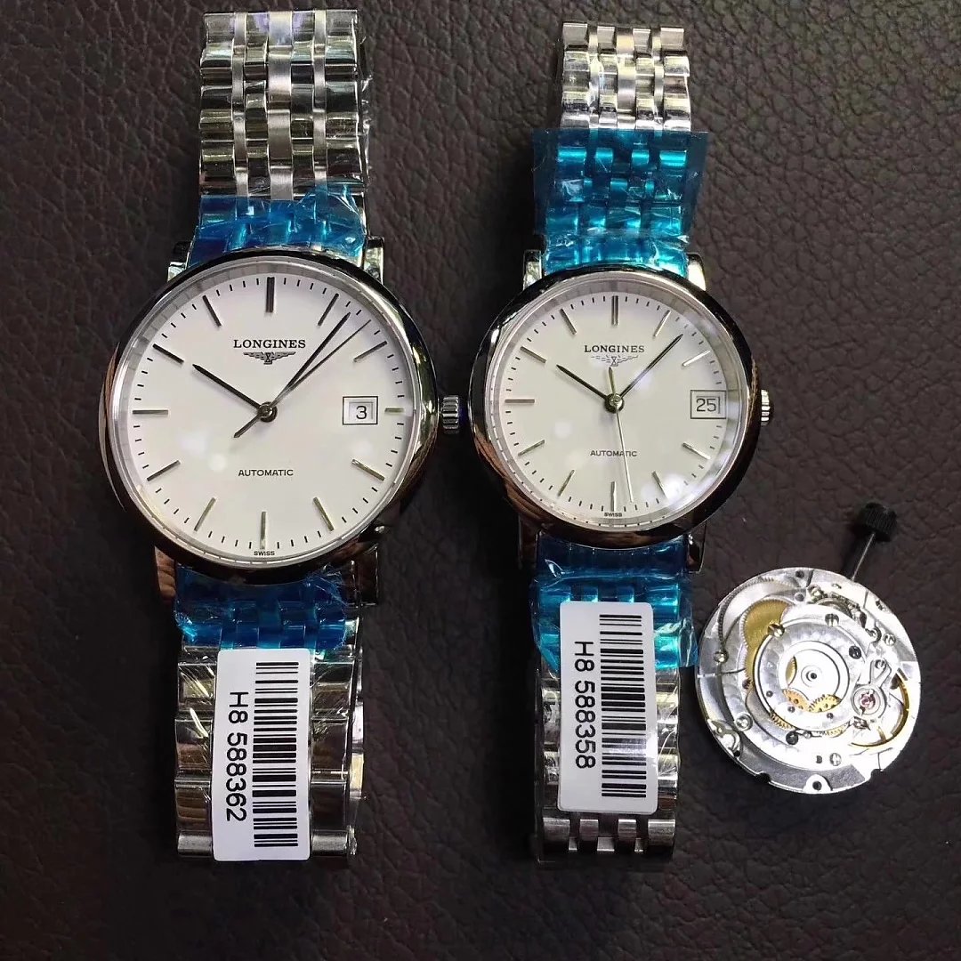 一比一高仿浪琴博雅對錶繫列日內瓦紋機芯 情侶對錶 （單價價格）￥3980元-高仿浪琴
