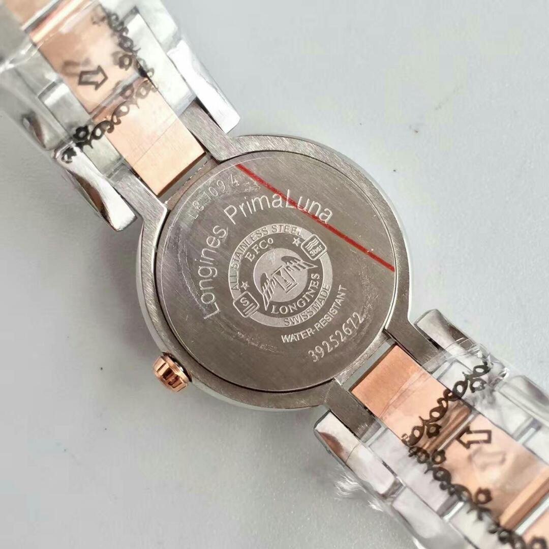 工廠最強復刻市場最高版本-浪琴心月石英女士手錶￥3280元-高仿浪琴
