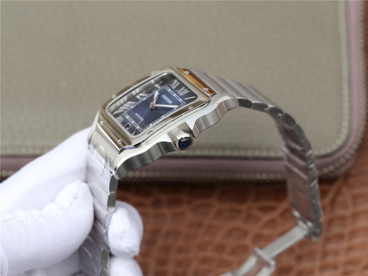卡地亞新款山度士WSSA0013(大號) 精鋼錶帶 自動機械機芯 男士腕錶￥3880-高仿卡地亞
