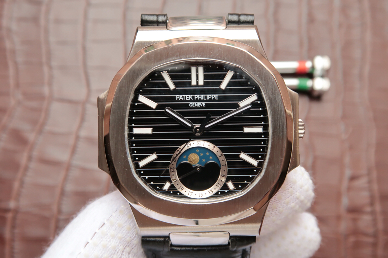 正品刻模一比一復刻百達翡麗運動繫列鸚鵡螺月相腕錶￥4380-高仿百達翡麗