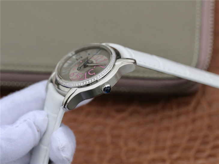 愛彼仟禧繫列77303BC款女士腕錶華麗上線 皮帶錶 自動機械機芯￥3690-高仿愛彼