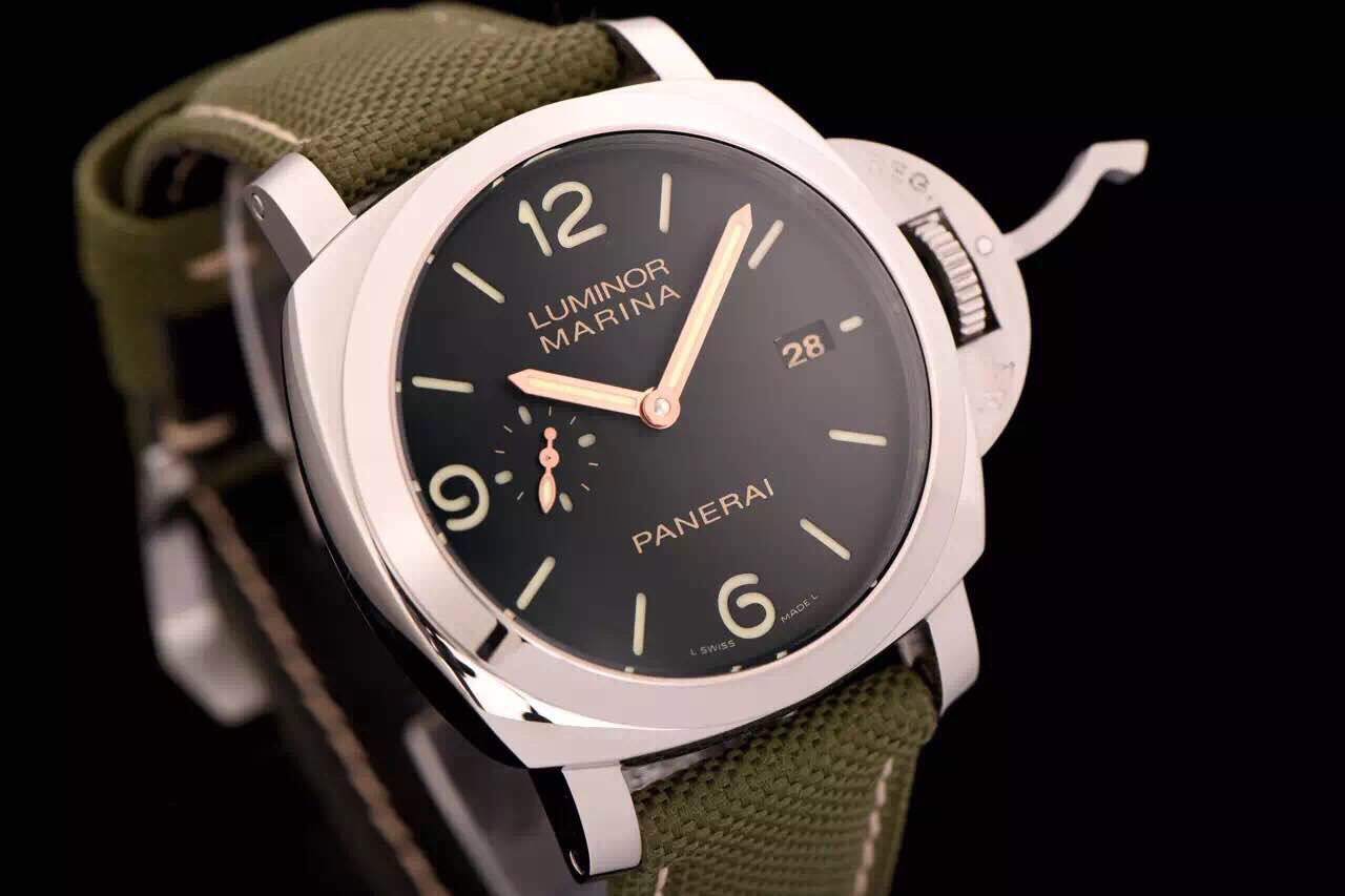 沛納海PAM618（HONGKONG版本）帆佈錶帶 搭載ASIA7750全自動機芯 男士腕錶￥3980-高仿沛納海