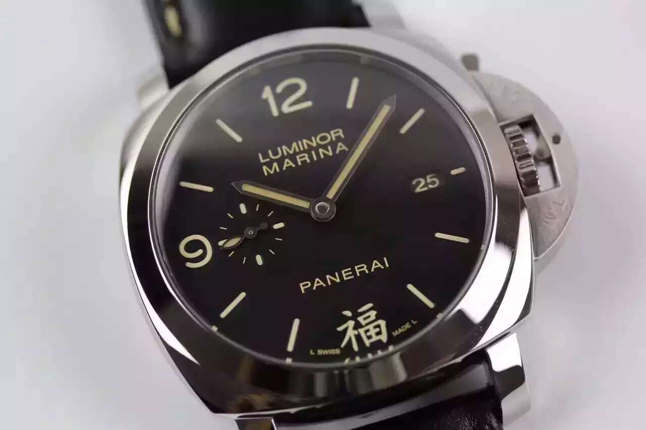 沛納海PAM 366 牛皮錶帶 搭載P9000全自動機械機芯 男士腕錶￥3980-高仿沛納海