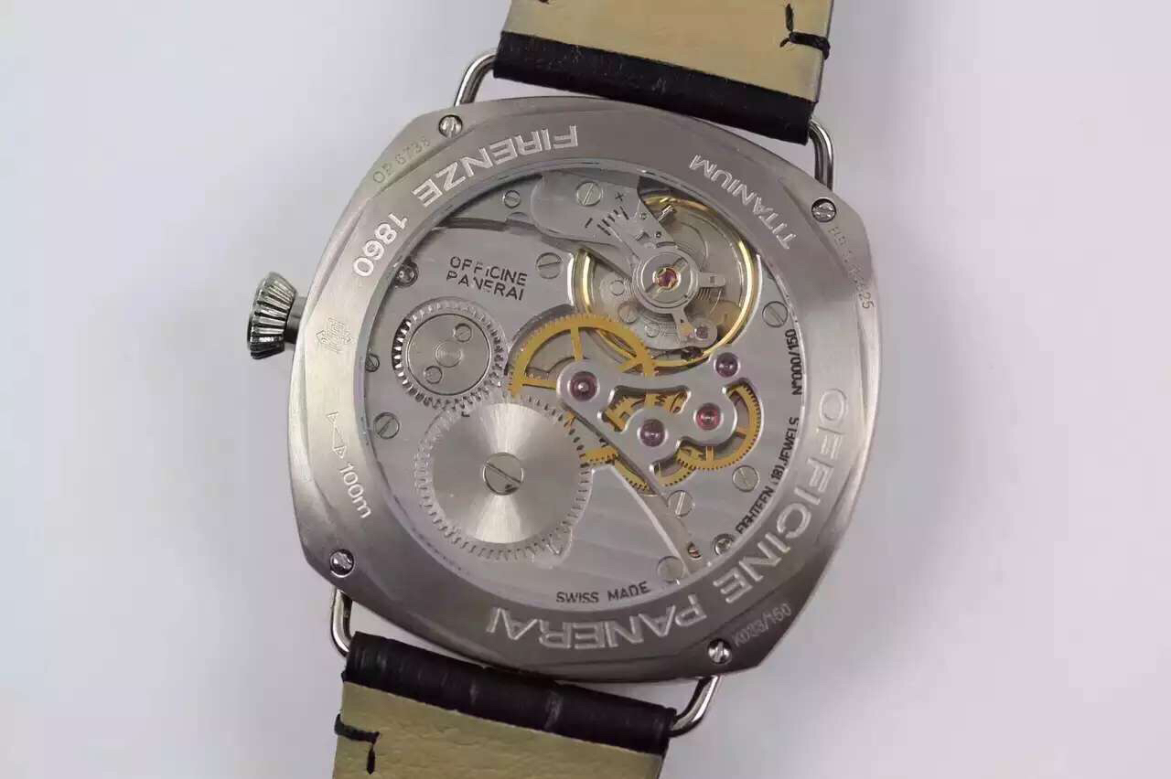 沛納海pam349加州面 牛皮錶帶 原裝1:1手動機械機芯 男士腕錶￥3980-高仿沛納海
