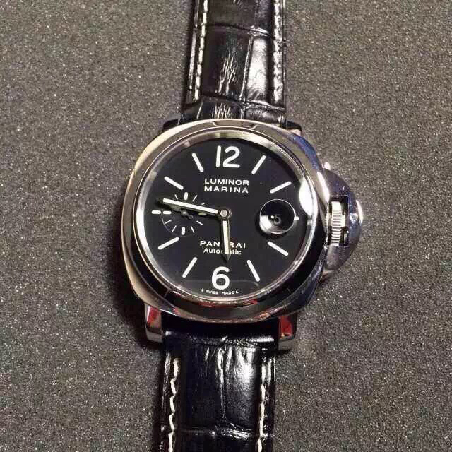 沛納海PAM104 繫列LUMINOR 牛皮錶帶 ASIA7750自動機械 男士腕錶￥3980-高仿沛納海