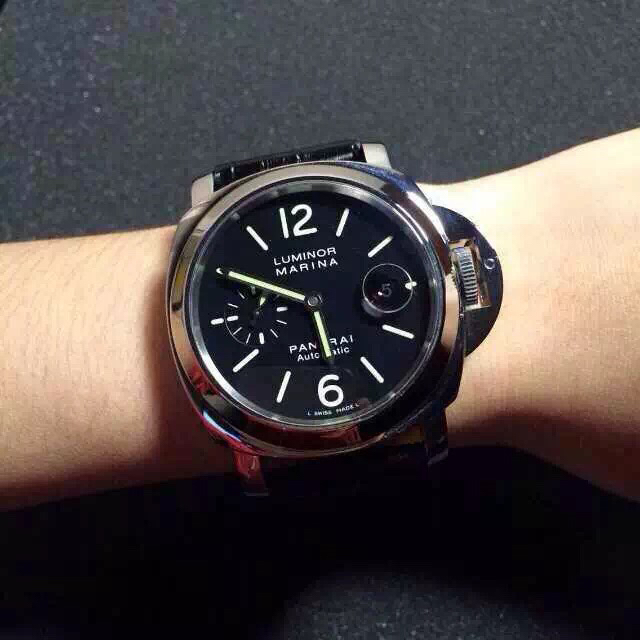 沛納海PAM104 繫列LUMINOR 牛皮錶帶 ASIA7750自動機械 男士腕錶￥3980-高仿沛納海