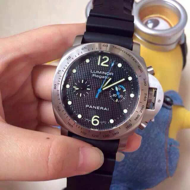 沛納海PAM308 橡膠錶帶 ASIA7753自動機械 男士腕錶￥4280-高仿沛納海