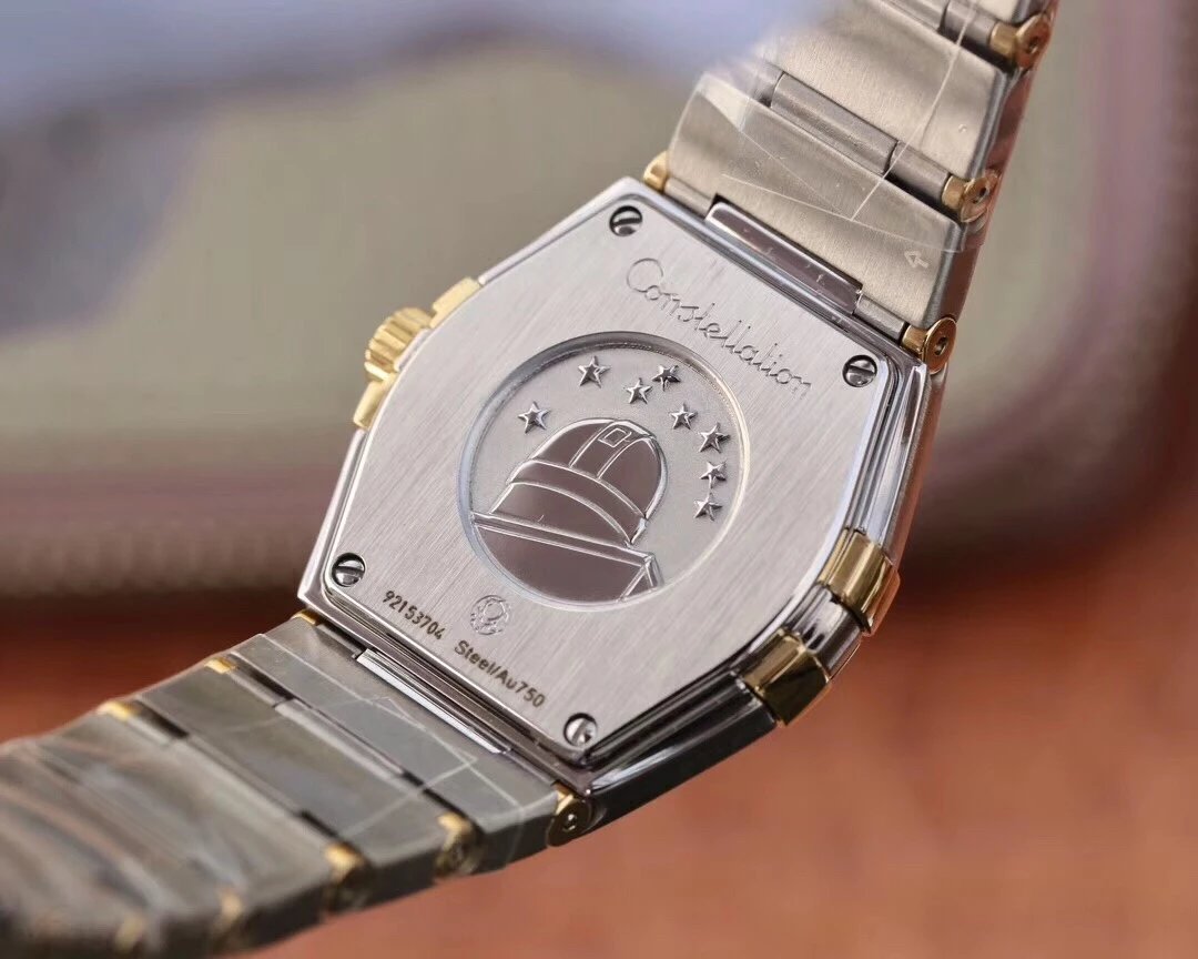歐米茄星座繫列123.25.27.60.55.004間金搭載1376機芯27mm女士腕錶￥2980-高仿歐米茄