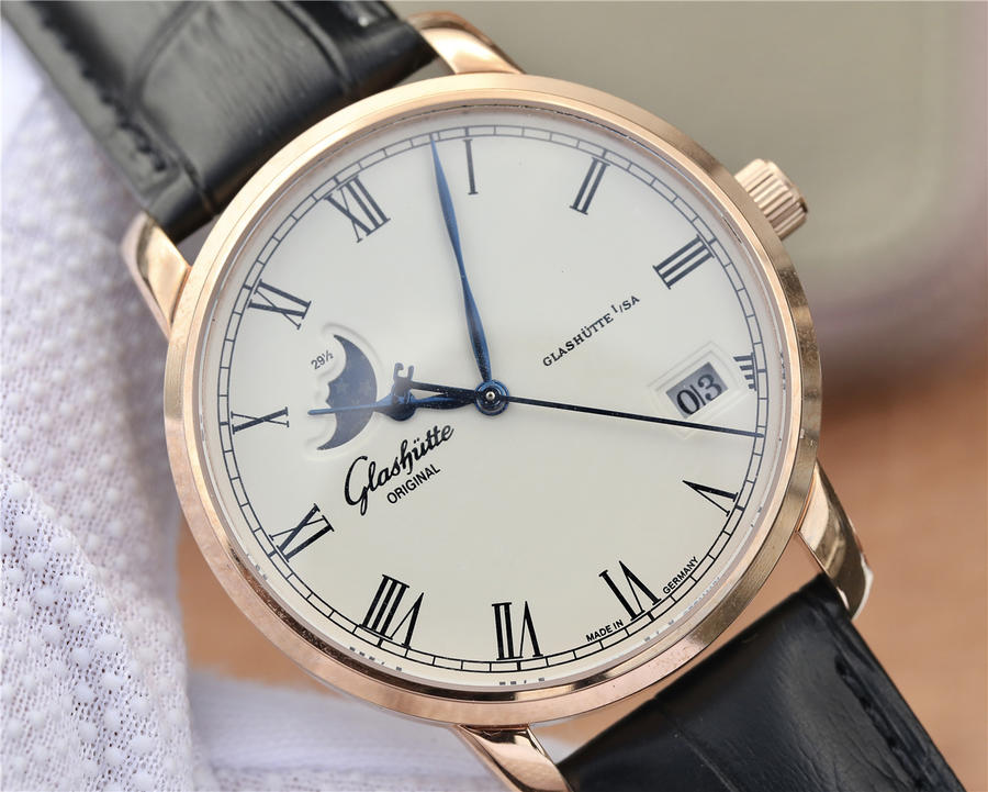 格拉蘇蒂1 1高仿價格 格拉蘇蒂原創議員大日歴月相腕錶￥3180-高仿格拉蘇蒂