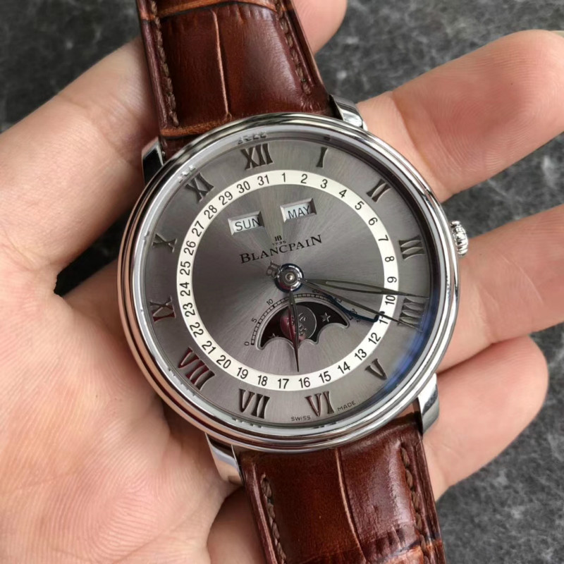 OM廠寶珀6654月相復刻錶經典繫列灰色錶盤價格： 3480-高仿寶珀