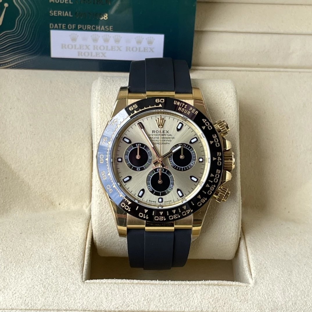 BT廠頂級復刻勞力士迪通拿系列M116518ln-0048黃金盤膠帶男士機械手表 4130機芯計時功