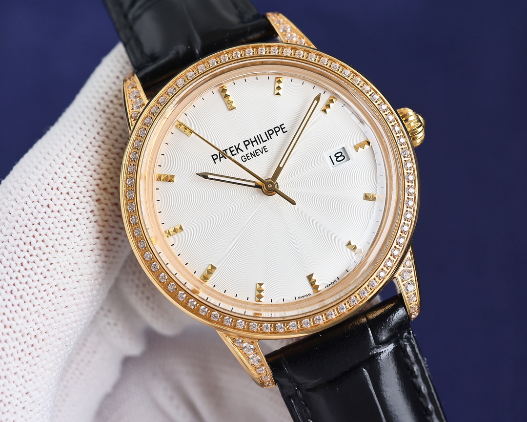 專櫃同款一比一復刻百達翡麗-PATEK PHILIPPE防水50米-高仿百達翡麗